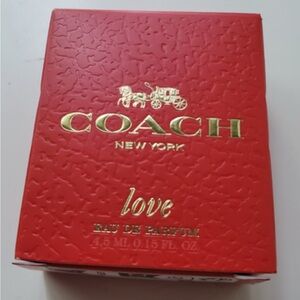 COACH "love" Eau de Parfum EDP Perfume Mini Splash 0.15 oz/4.5 mL NEW